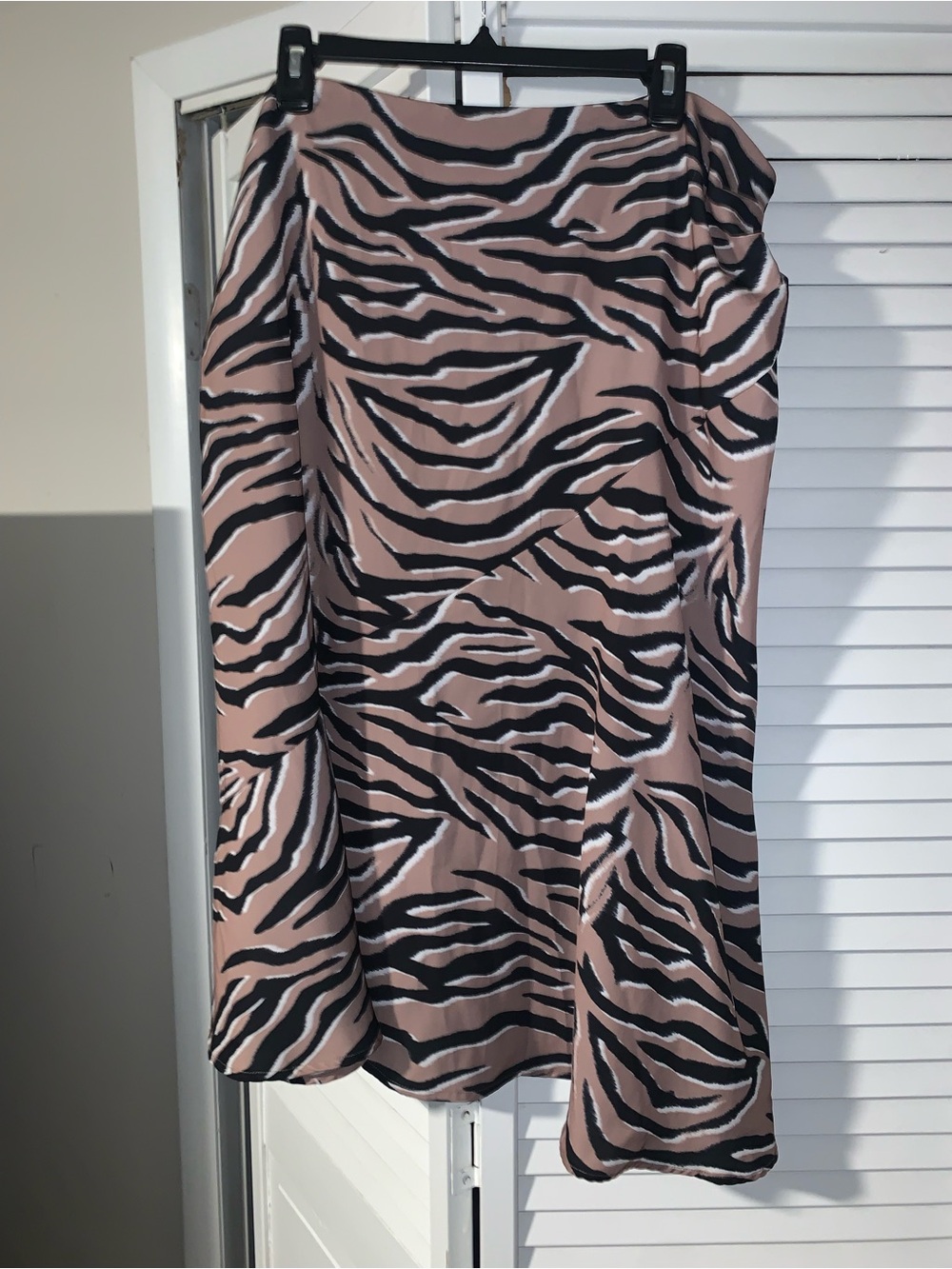 Eloquii Plus Size Women’s Asymmetric Animal Print Midi Skirt